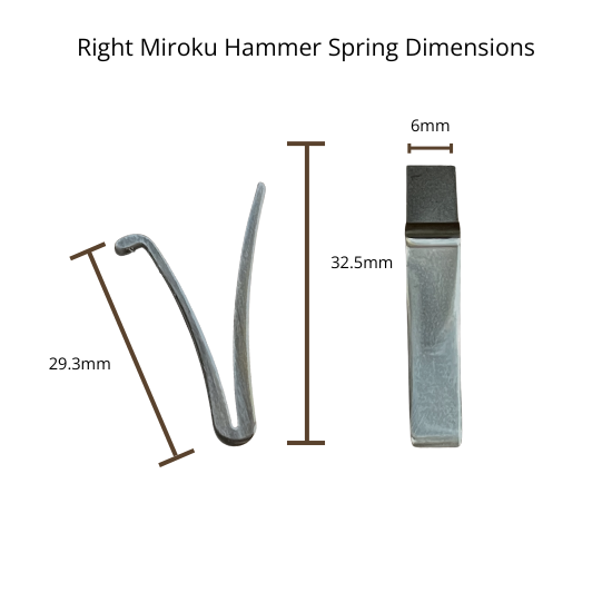 Right Miroku Hammer Spring Dimensions
